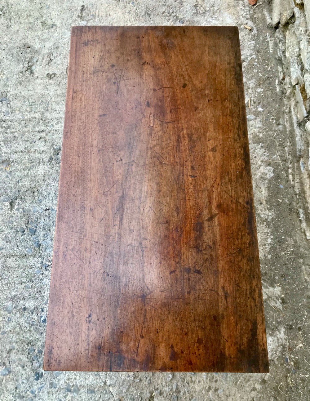 Antique Mahogany Two Drawer Side Table View IV