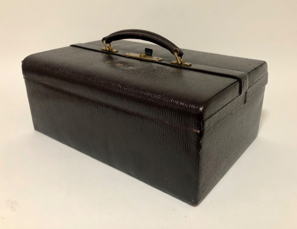 Antique Leather Gladstone Jewellery Case View III