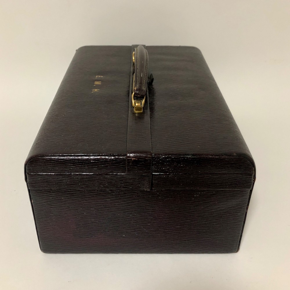 Antique Leather Gladstone Jewellery Case View IV