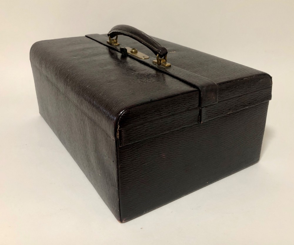 Antique Leather Gladstone Jewellery Case View VIII
