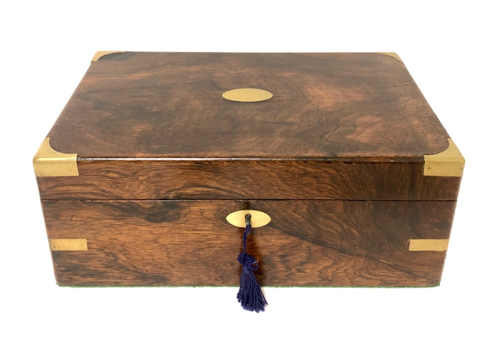 Antique Victorian Rosewood Writing Slope Box View II