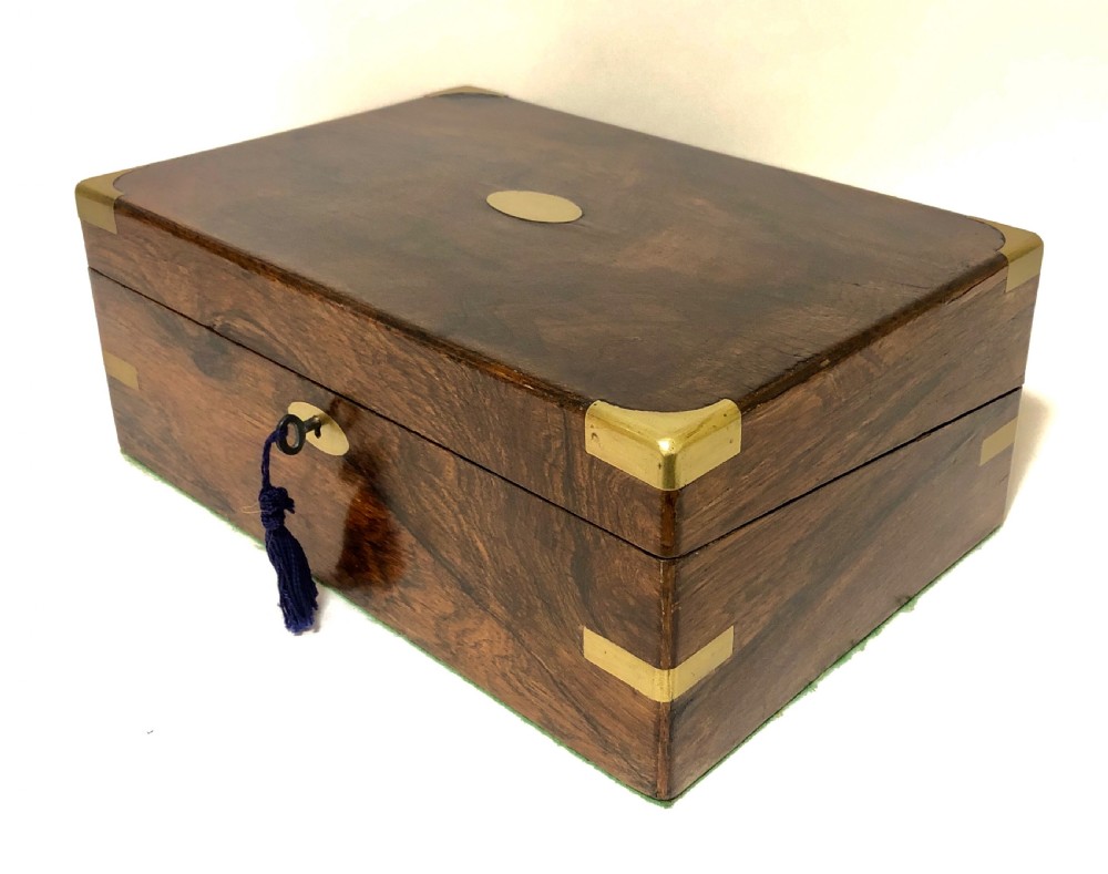 Antique Victorian Rosewood Writing Slope Box View III