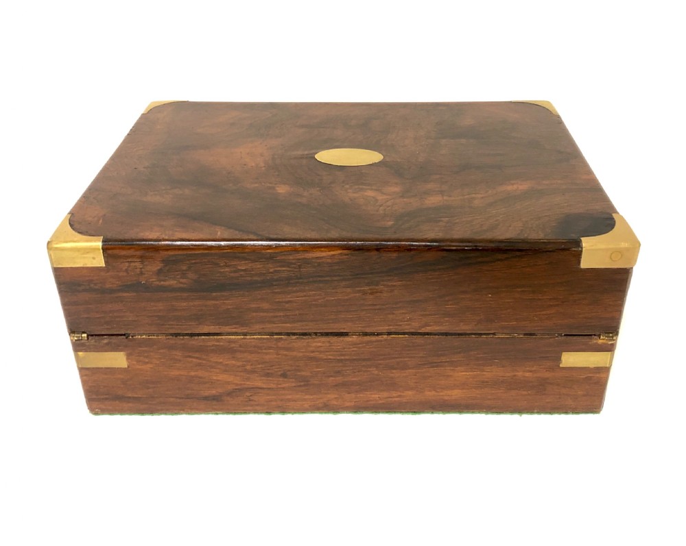 Antique Victorian Rosewood Writing Slope Box View V