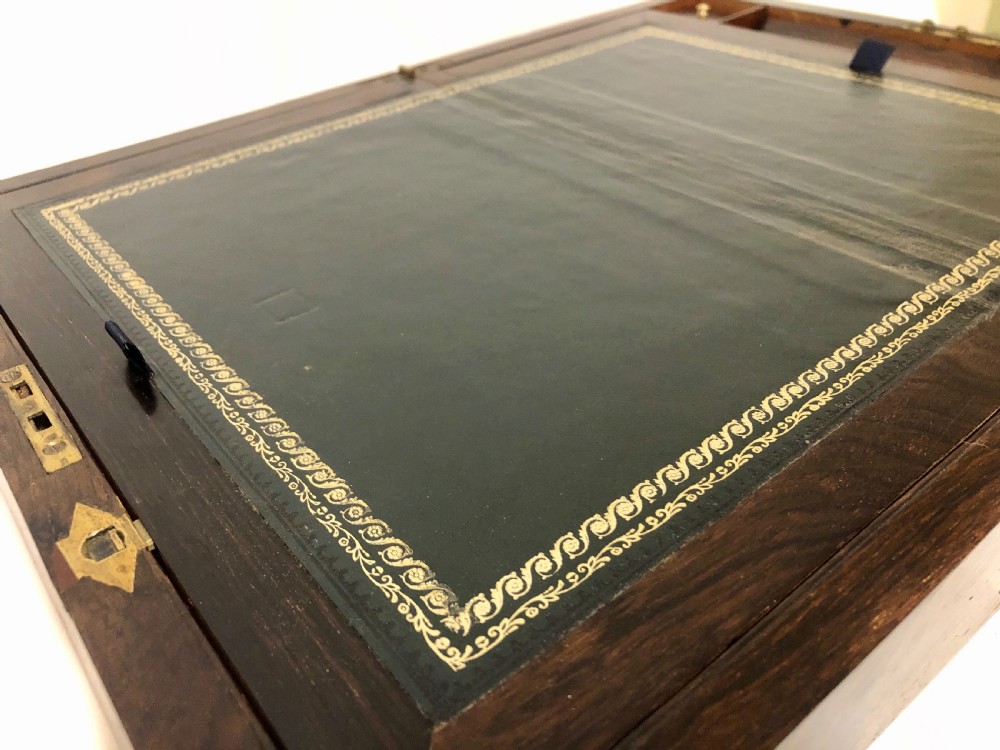 Antique Victorian Rosewood Writing Slope Box View XI