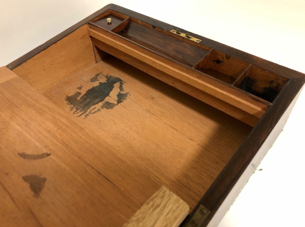 Antique Victorian Rosewood Writing Slope Box View XIII