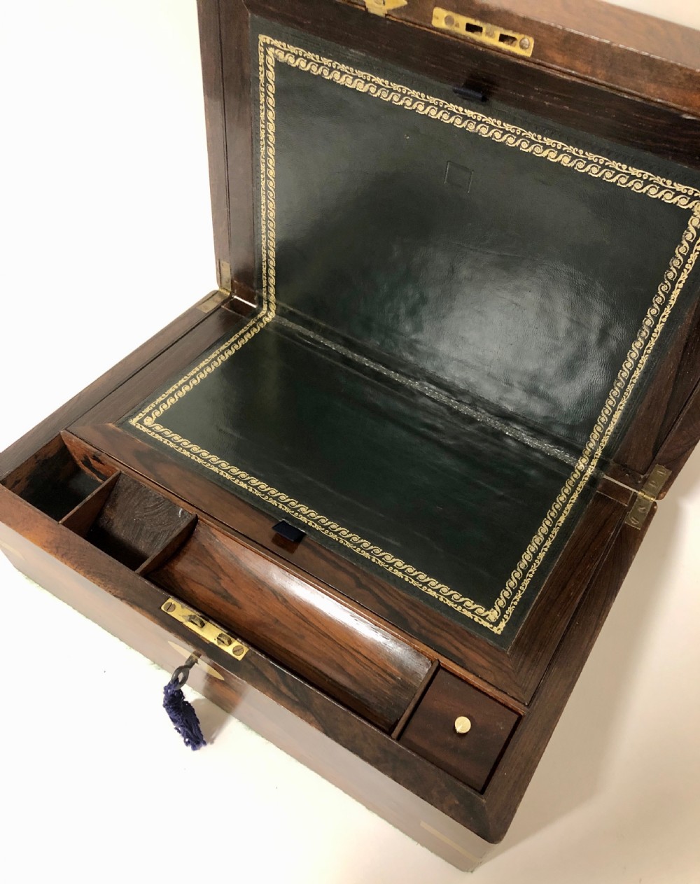 Antique Victorian Rosewood Writing Slope Box View XIV