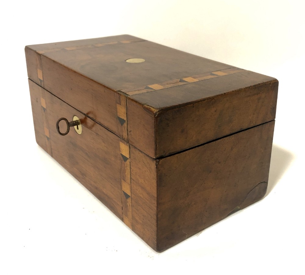Victorian Tunbridge Ware Walnut Tea Caddy View II