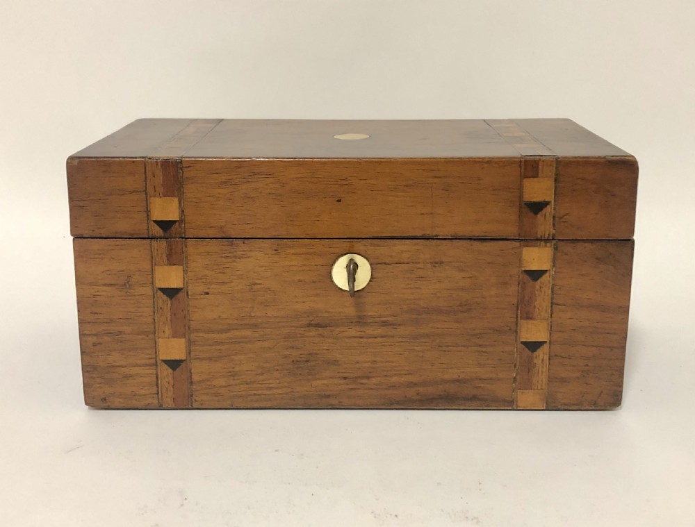 Victorian Tunbridge Ware Walnut Tea Caddy View VI