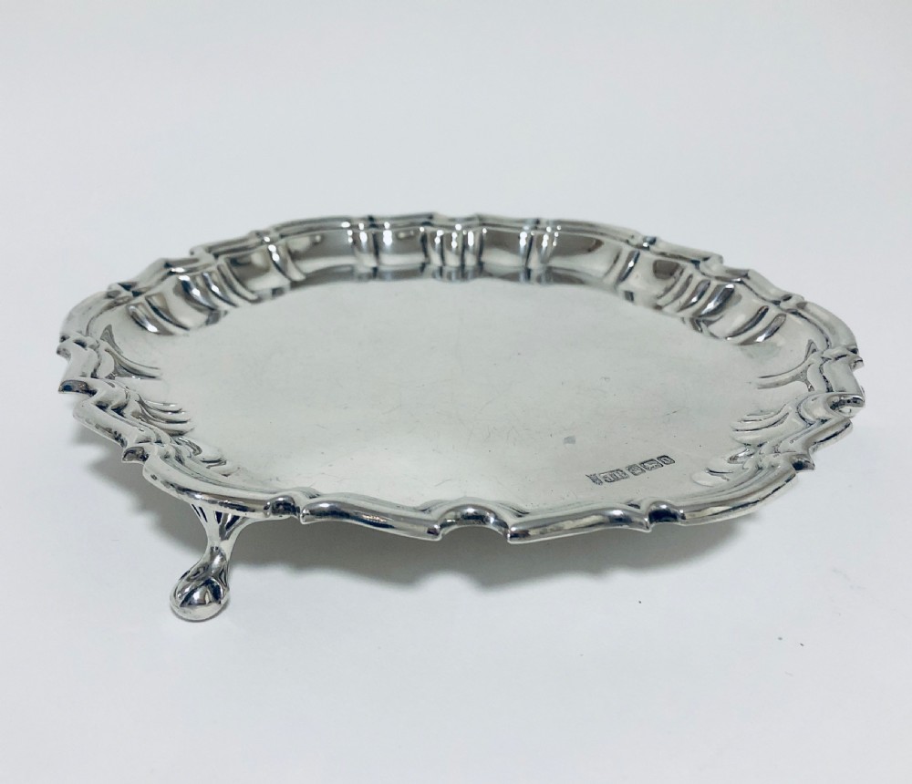 Antique Solid Silver Salver View VIII