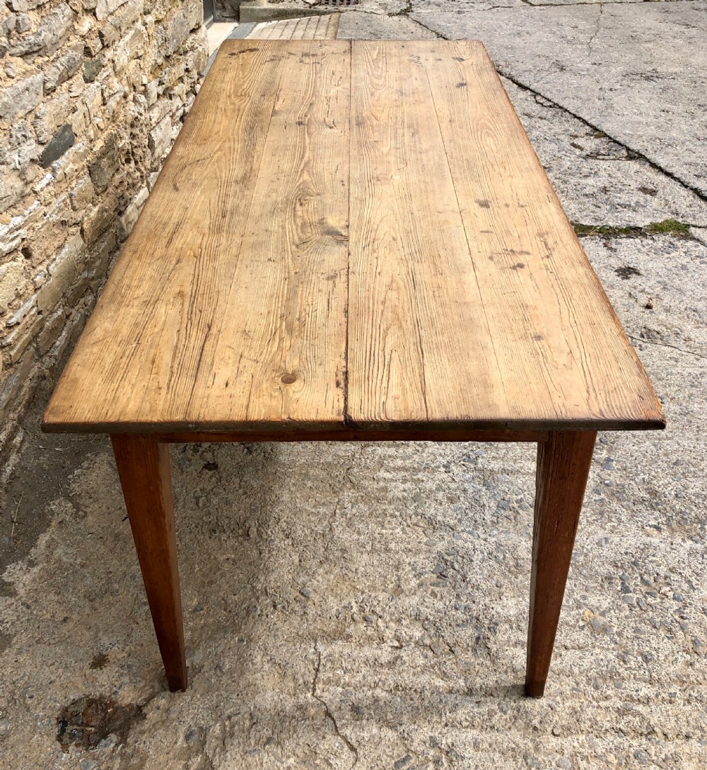 Large Antique Pine Farmhouse Table  View IV