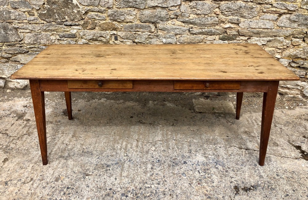 Large Antique Pine Farmhouse Table  View XVIII