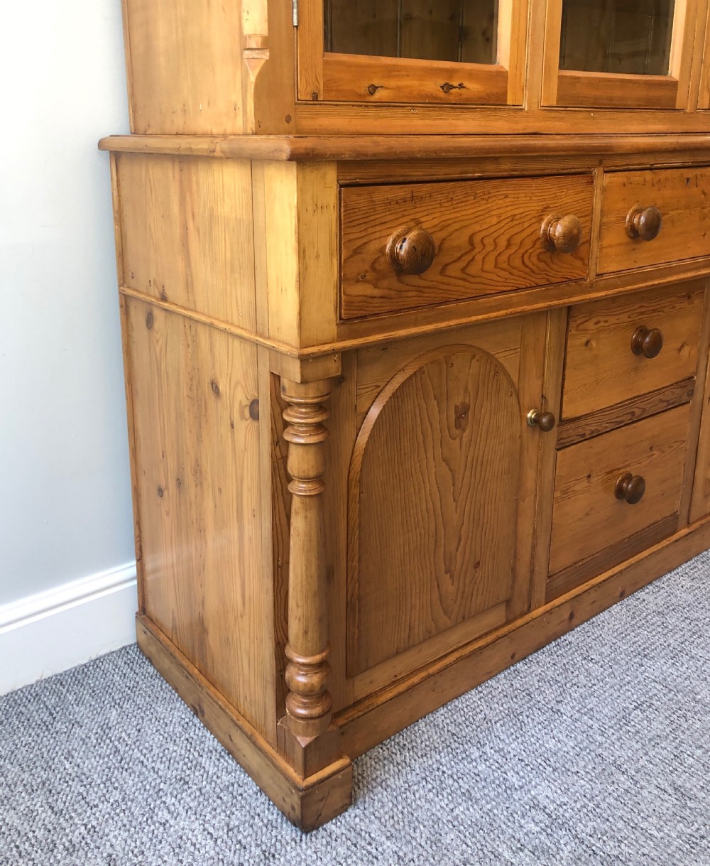 Antique Westcountry Glazed Pine Dresser View IV