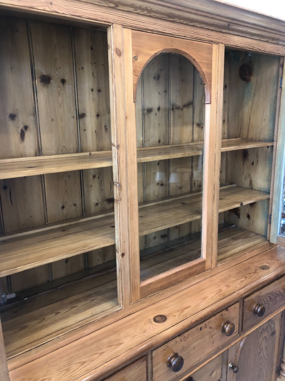Antique Westcountry Glazed Pine Dresser View XII