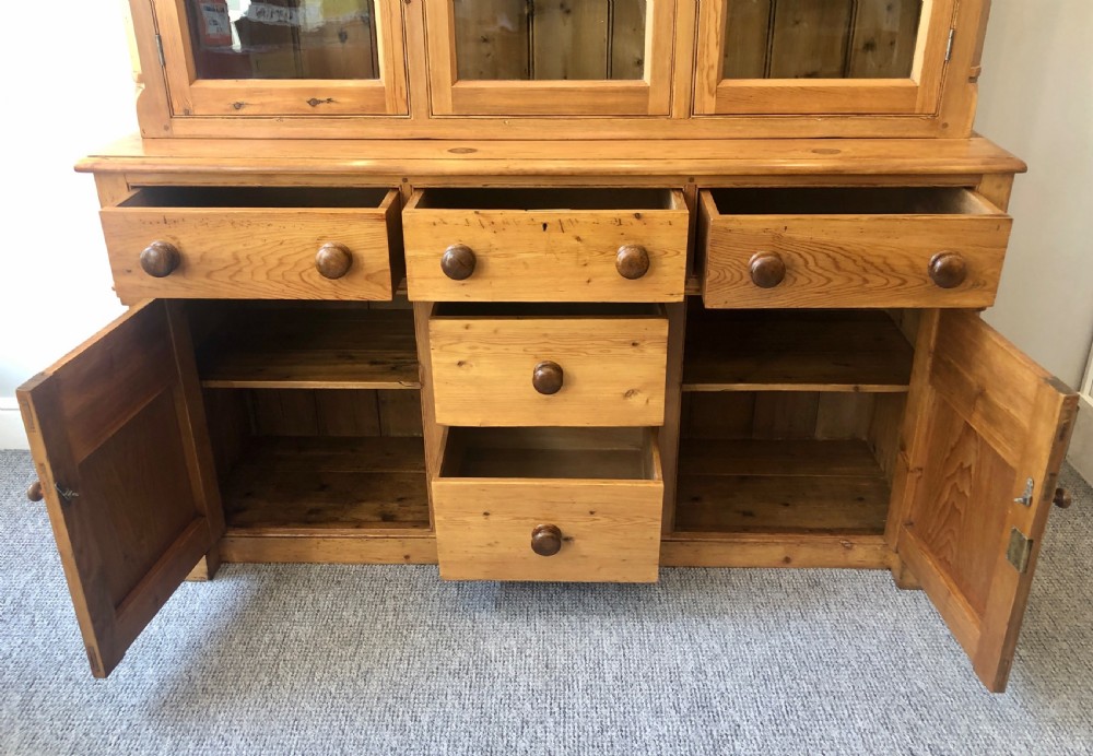 Antique Westcountry Glazed Pine Dresser View XX