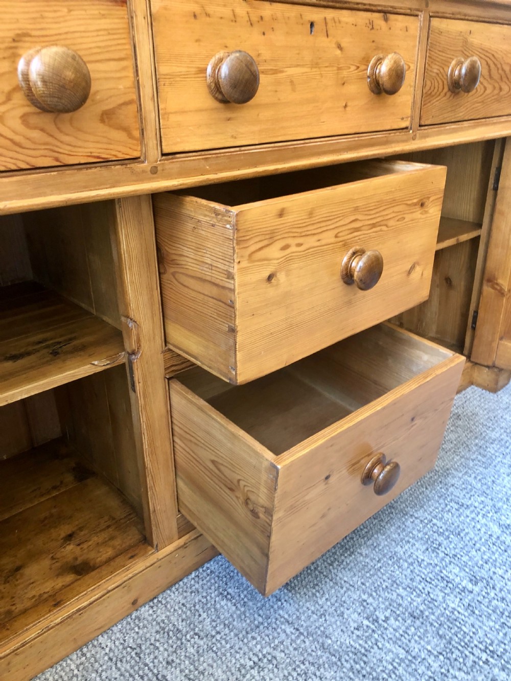 Antique Westcountry Glazed Pine Dresser View XXI