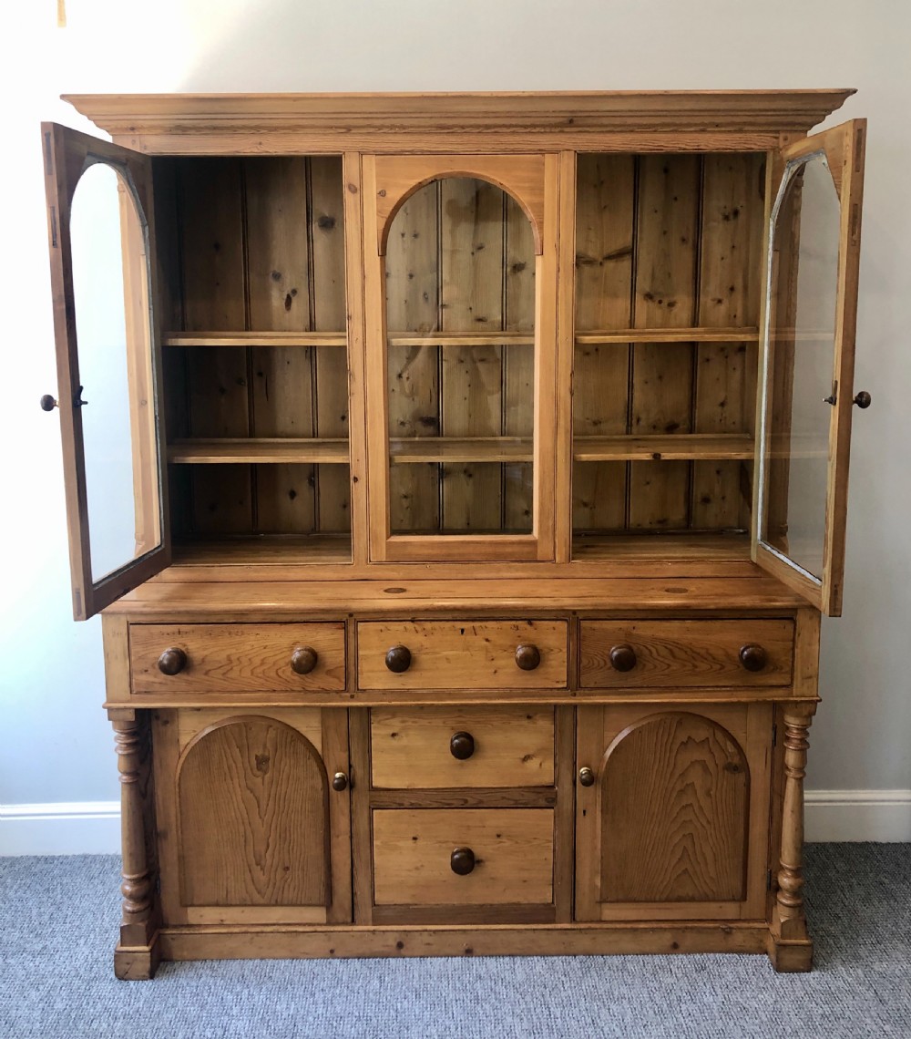 Antique Westcountry Glazed Pine Dresser View XXII
