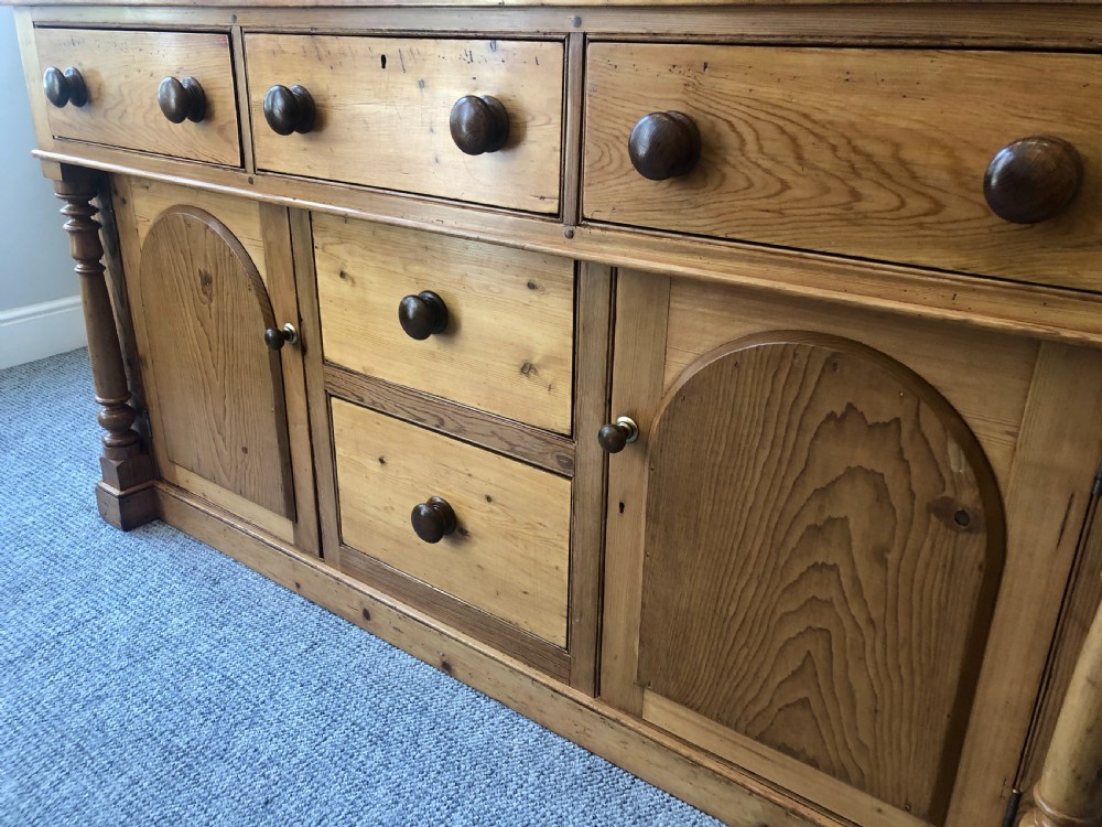 Antique Westcountry Glazed Pine Dresser View XXIV