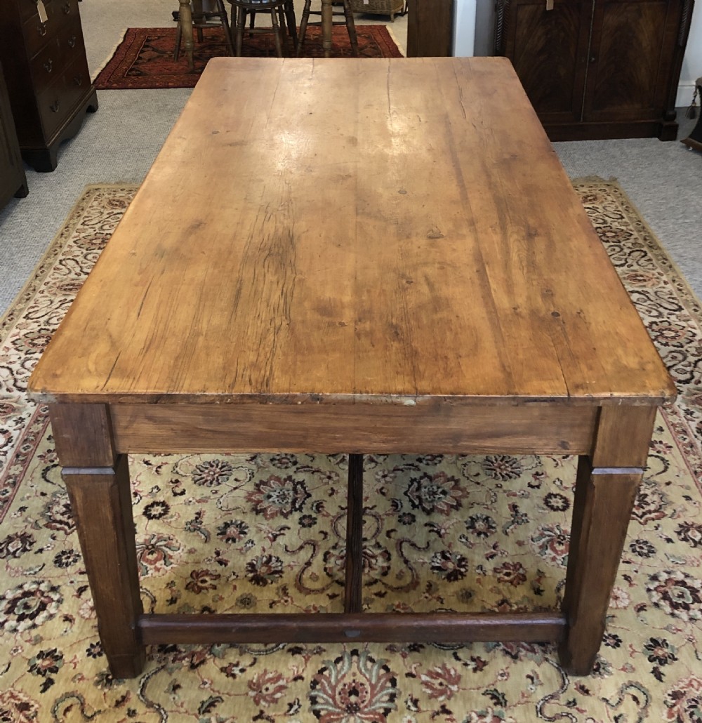 Large Antique Pitch Pine Refectory Table  View VIII