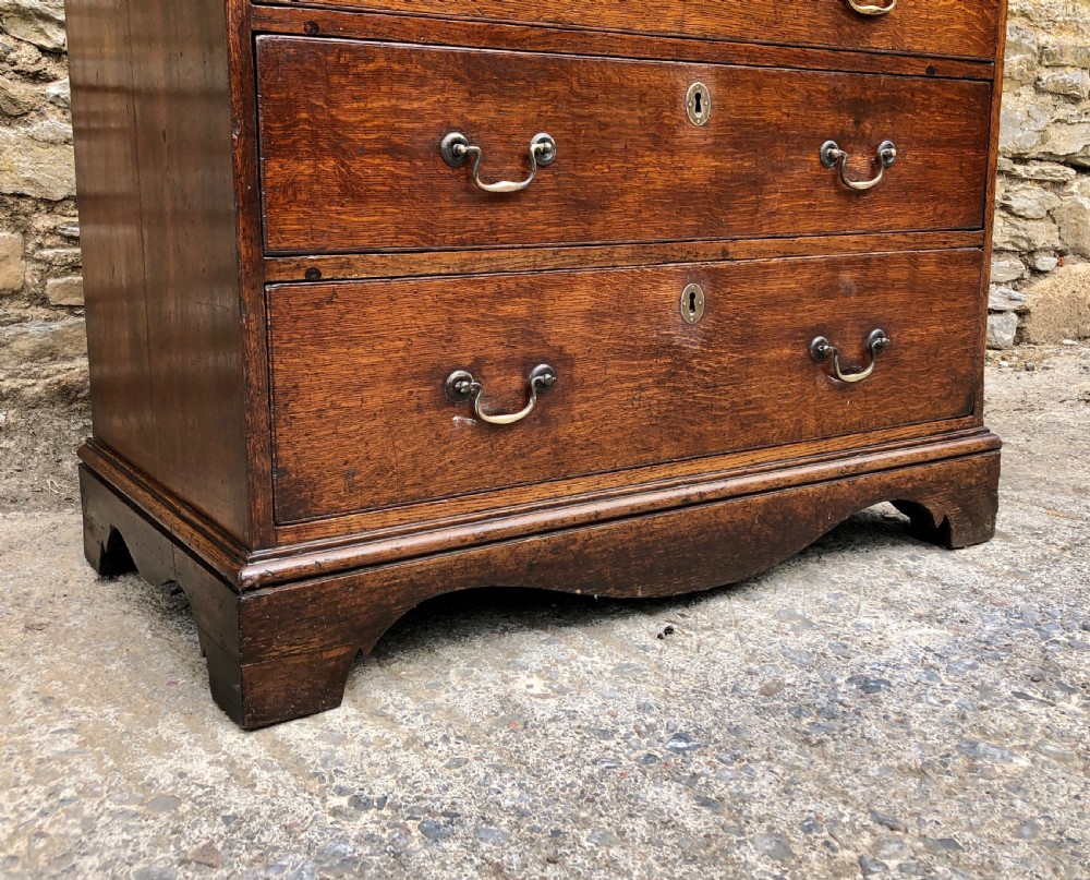 Georgian Oak Linen Press Chest View VI