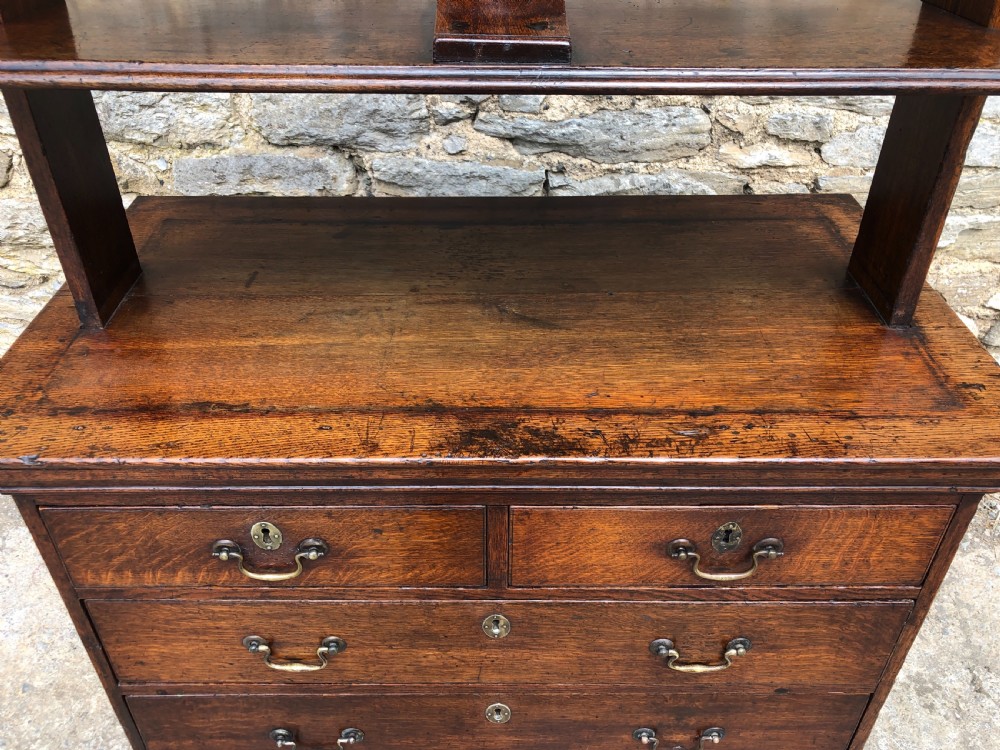 Georgian Oak Linen Press Chest View VIII