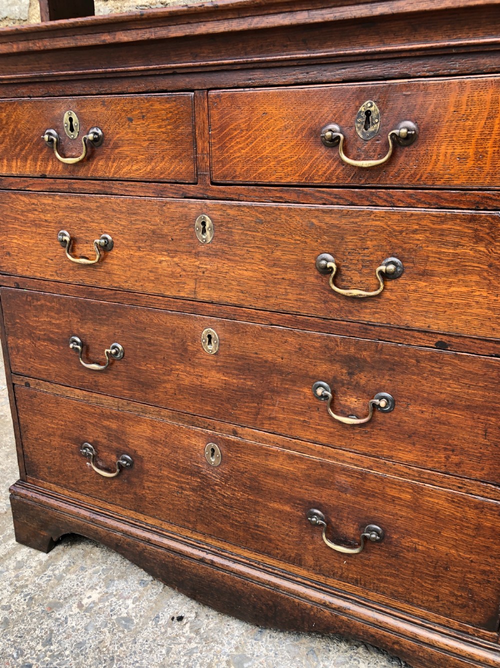 Georgian Oak Linen Press Chest View X