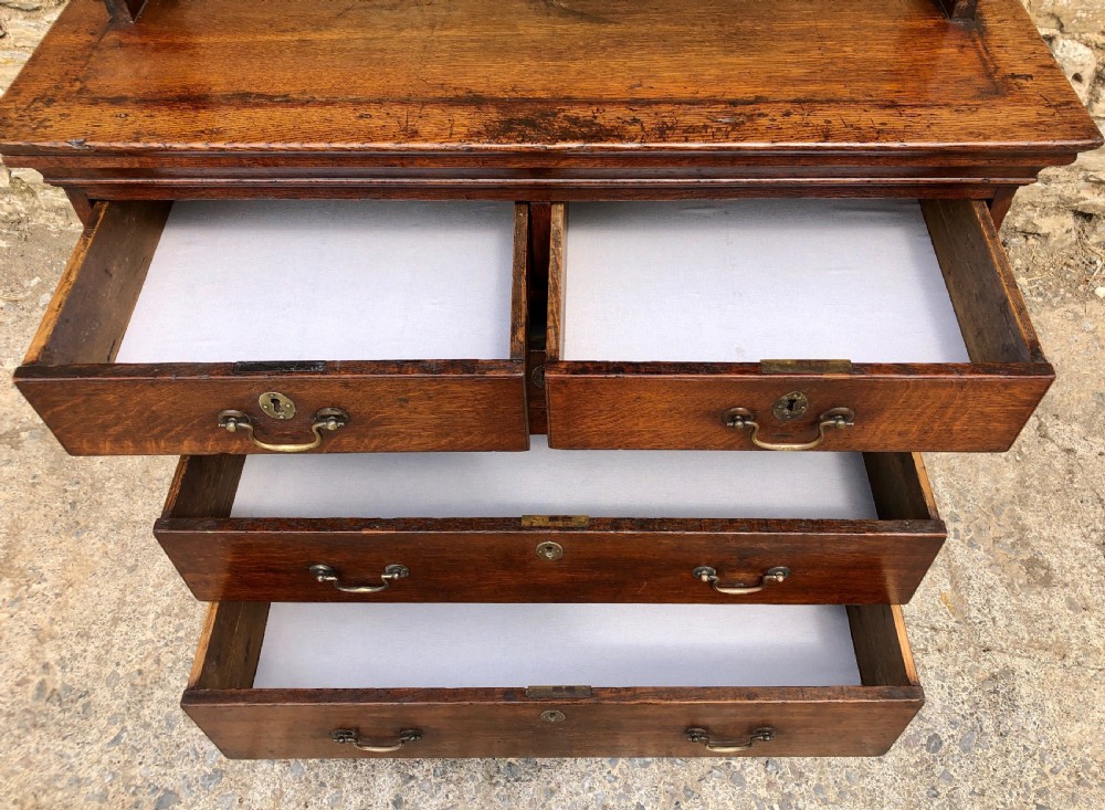 Georgian Oak Linen Press Chest View XV