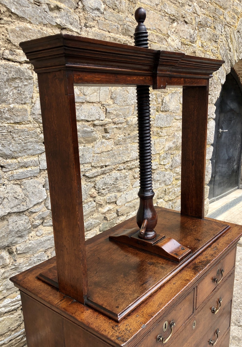 Georgian Oak Linen Press Chest View XIX