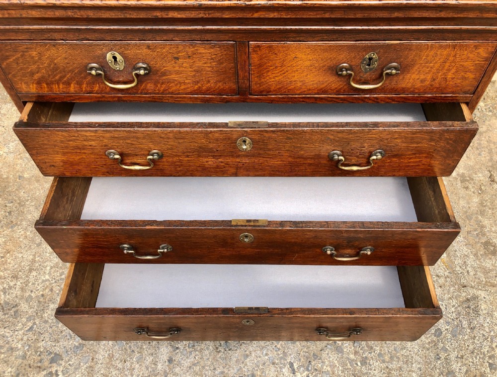 Georgian Oak Linen Press Chest View XXI