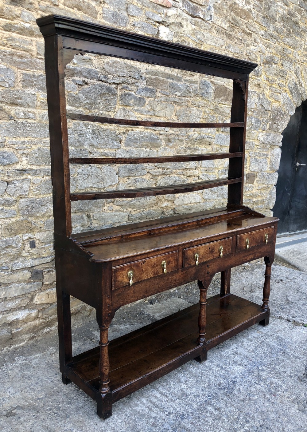 18th Century Georgian Oak Potboard Dresser View II