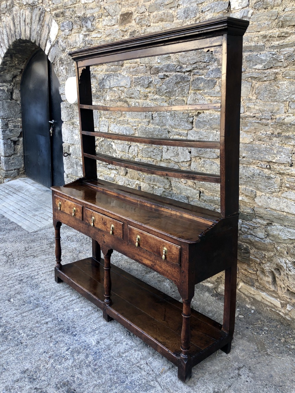 18th Century Georgian Oak Potboard Dresser View III