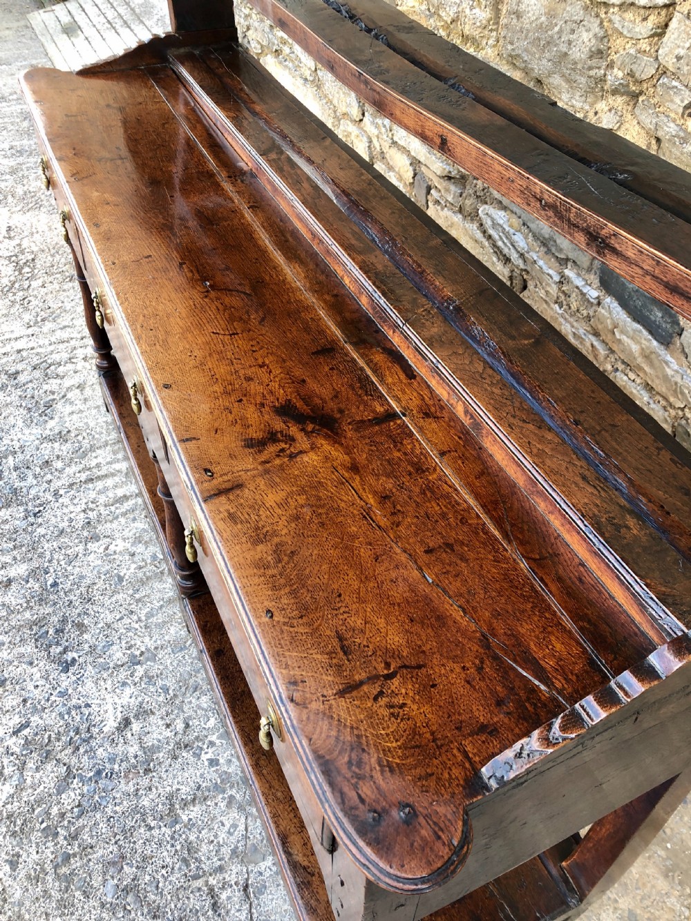 18th Century Georgian Oak Potboard Dresser View XXI