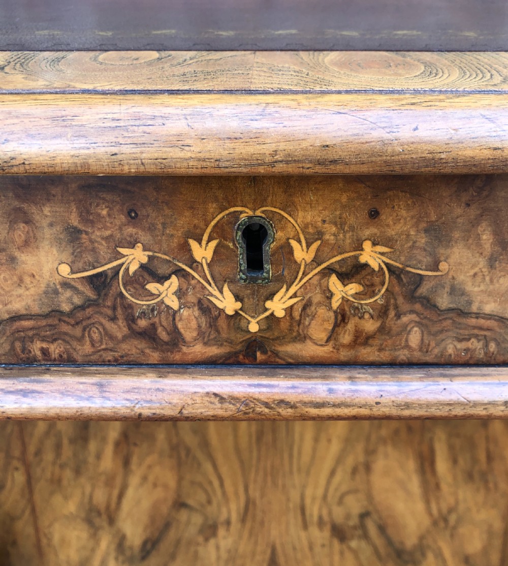 Antique Victorian Burr Walnut Davenport Desk View XIV