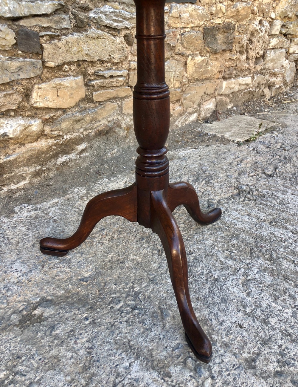 Antique Georgian Oak Tilt Top Occasional Table View XIV