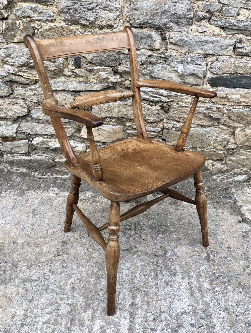 Antique Windsor Bar Back Carver Chair