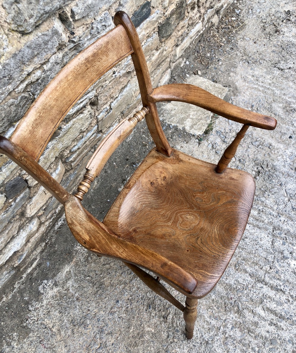 Antique Windsor Bar Back Carver Chair View XV