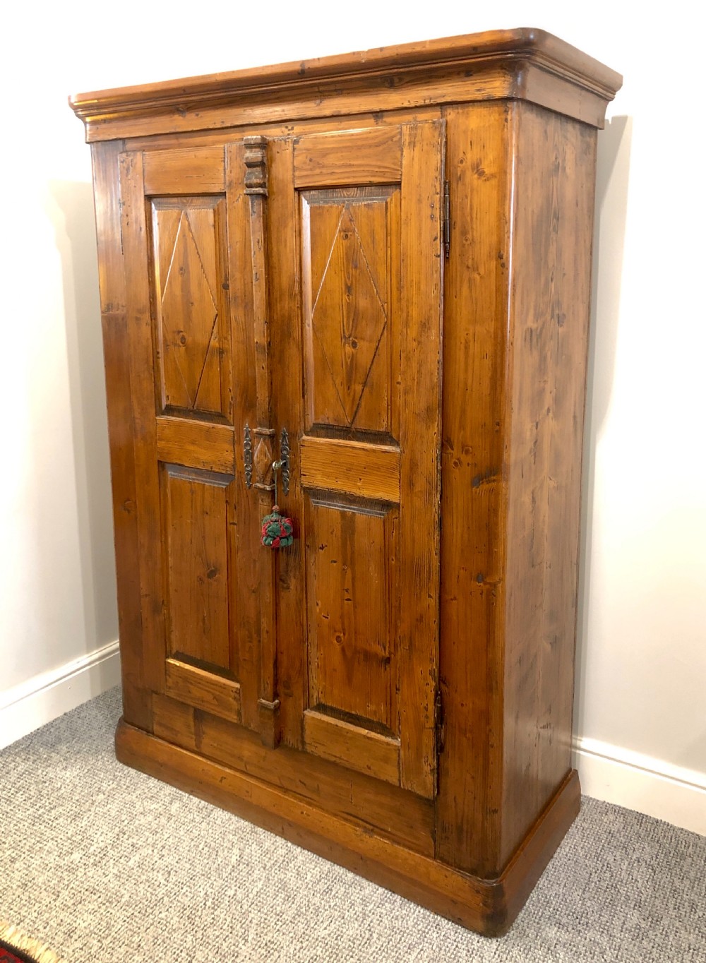 Antique Swiss Pine Storage Cupboard View II