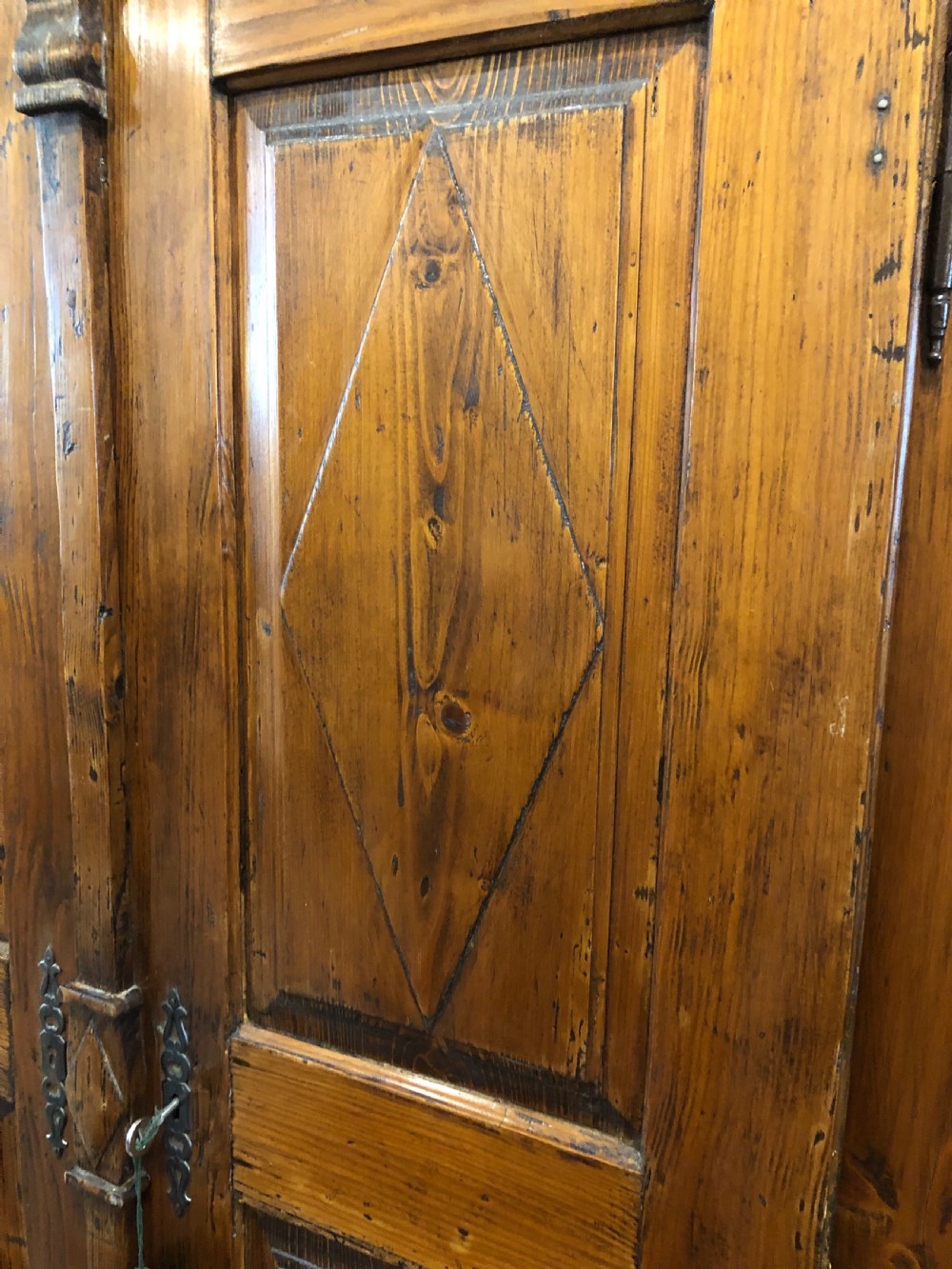Antique Swiss Pine Storage Cupboard View VI