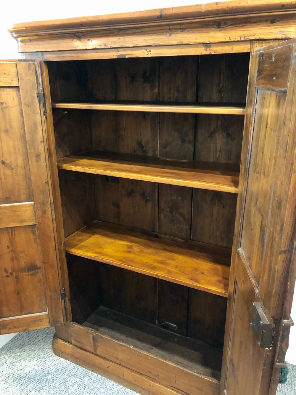 Antique Swiss Pine Storage Cupboard View X