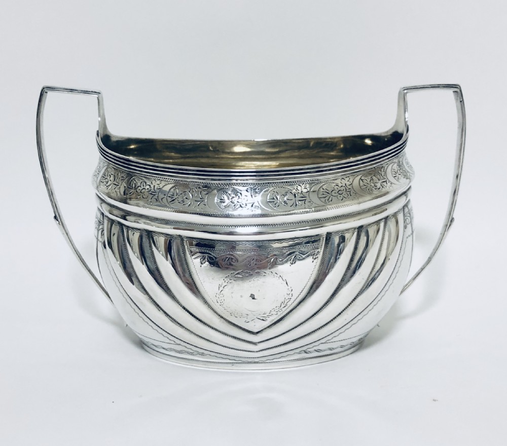 Antique Georgian Solid Silver Sugar Basin Bowl