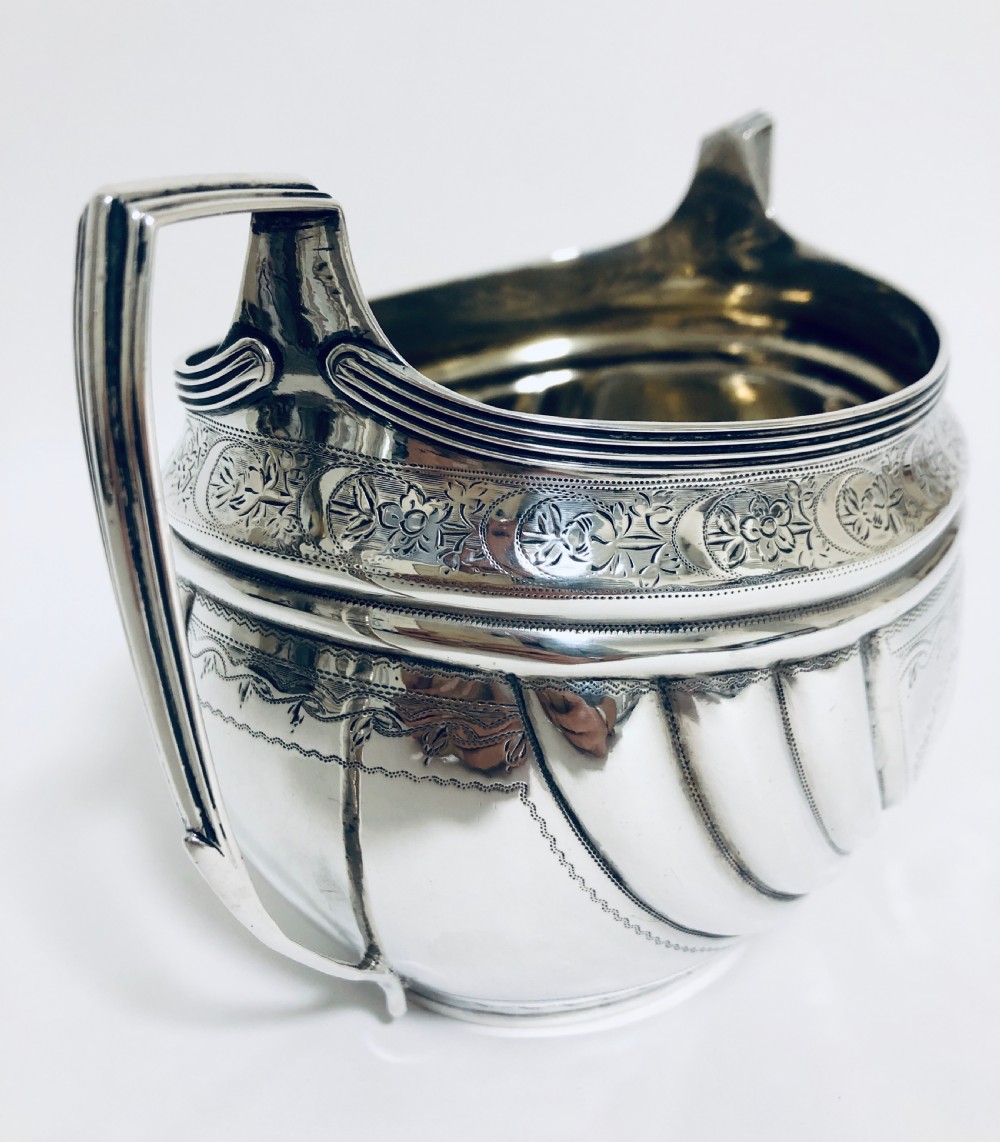 Antique Georgian Solid Silver Sugar Basin Bowl View IX