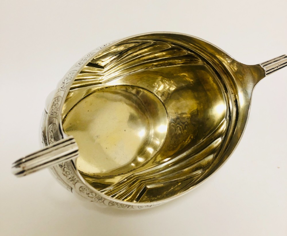 Antique Georgian Solid Silver Sugar Basin Bowl View X