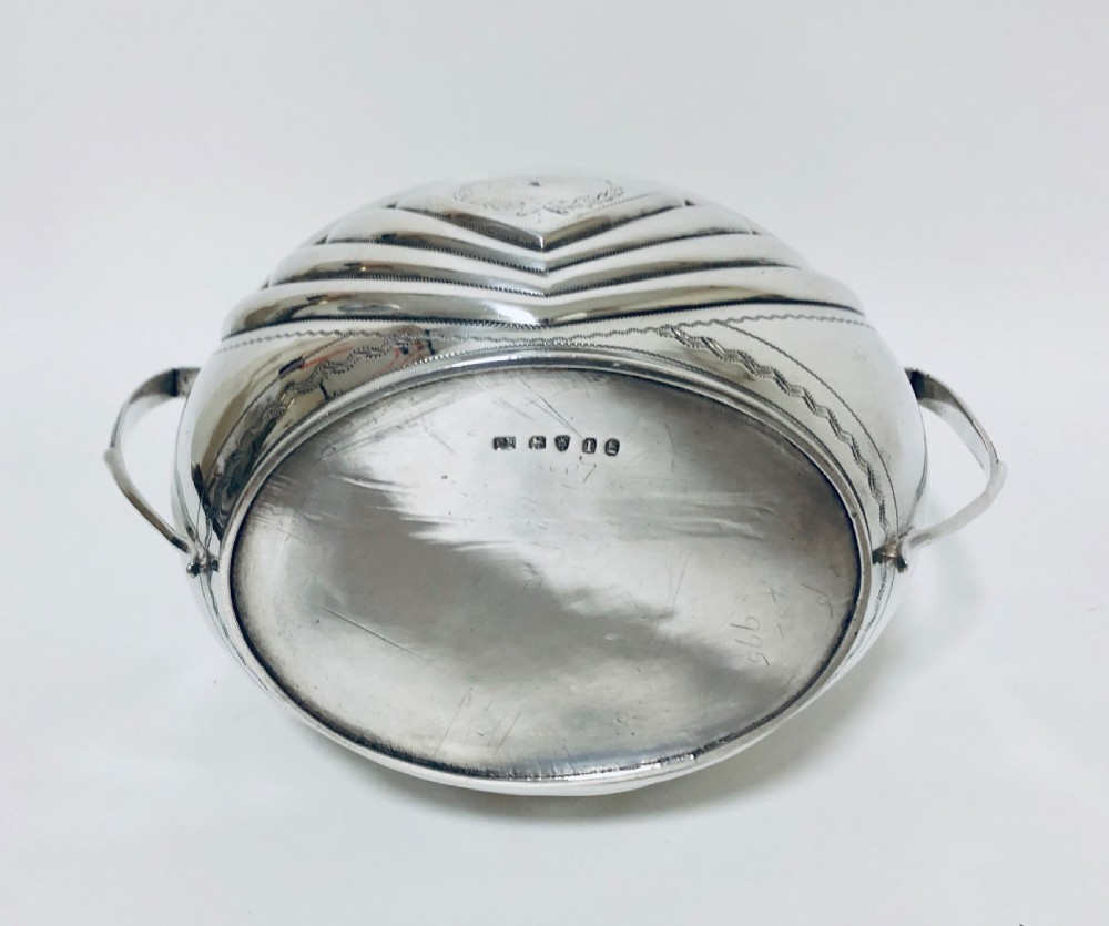 Antique Georgian Solid Silver Sugar Basin Bowl View XI
