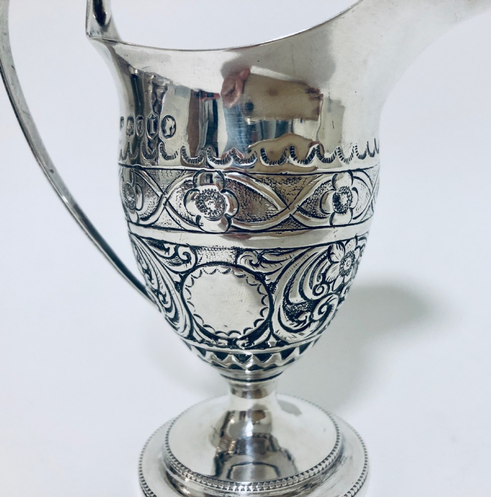 Antique Victorian Solid Silver Milk Cream Jug View VIII