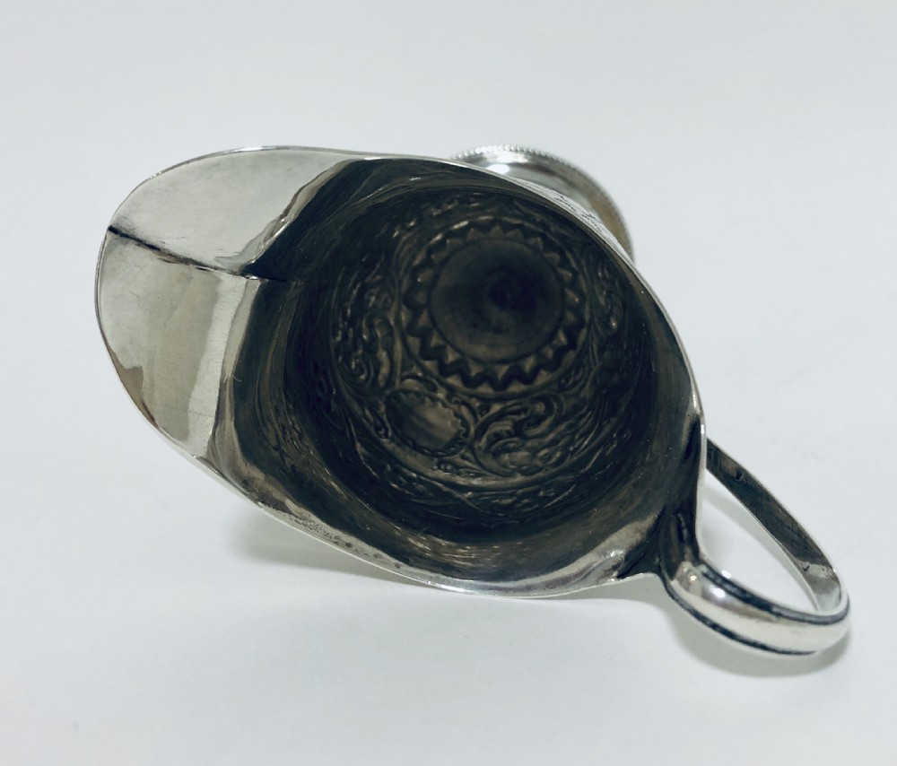 Antique Victorian Solid Silver Milk Cream Jug View XI