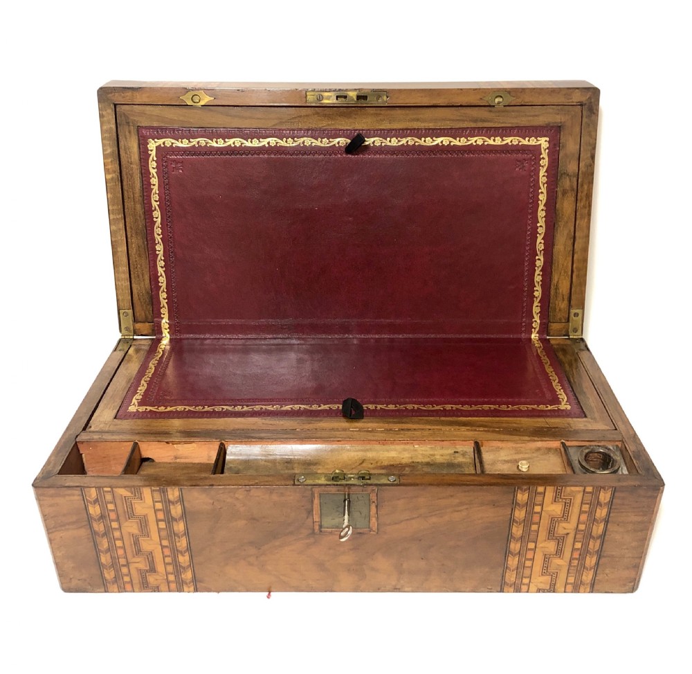 Antique Victorian Tunbridge Ware Writing Slope Box