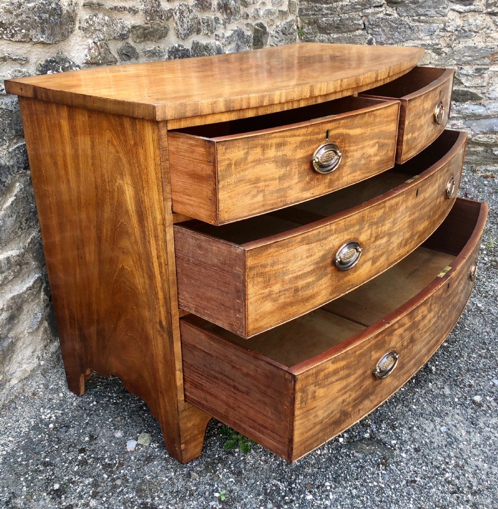 Antique Mahogany Bow Front Chest of Drawers View IV