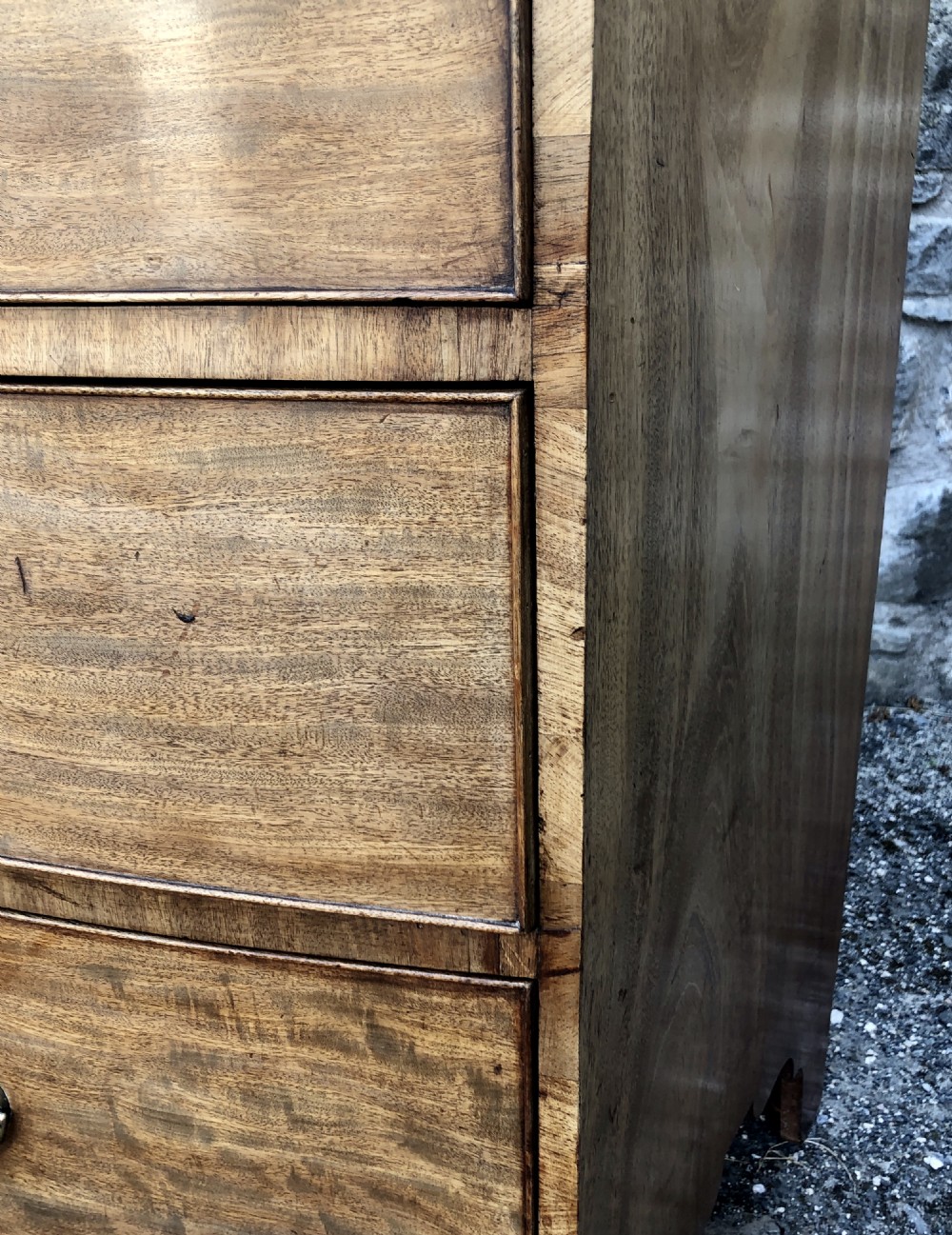 Antique Mahogany Bow Front Chest of Drawers View XIV