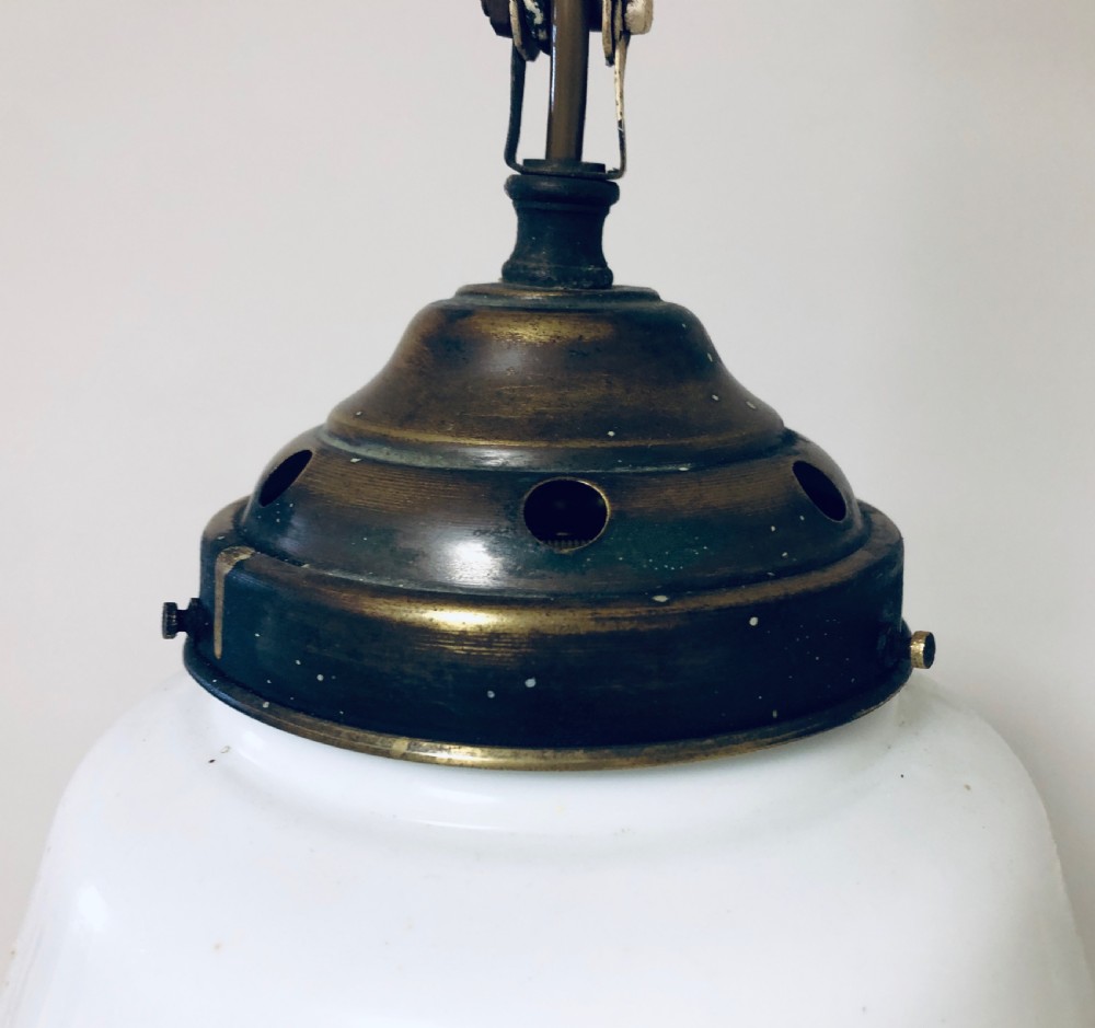 Antique Opaline Glass Pendant Light View III