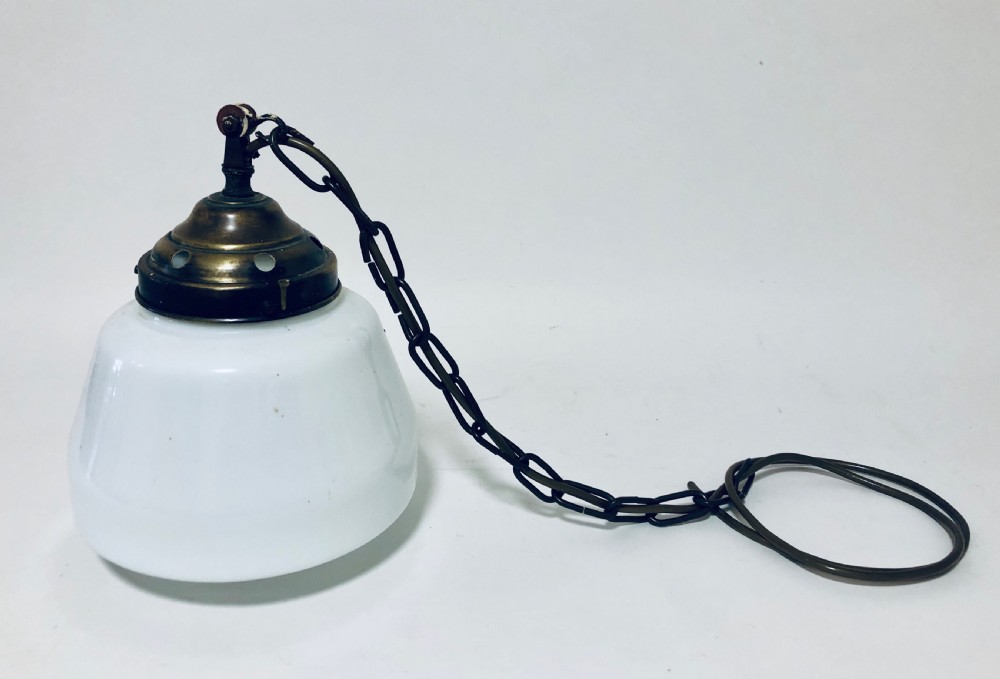 Antique Opaline Glass Pendant Light View VI