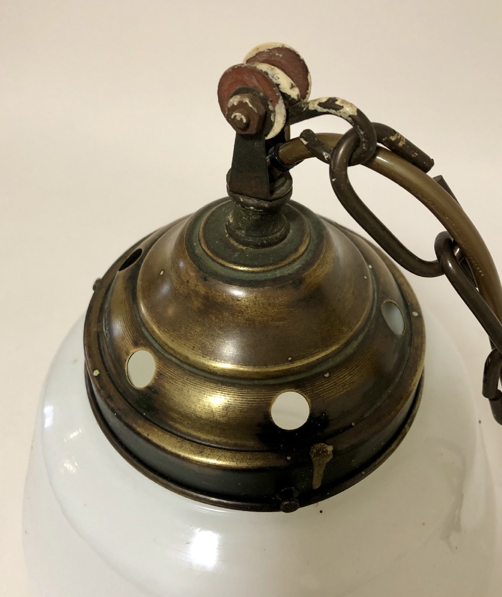 Antique Opaline Glass Pendant Light View VII